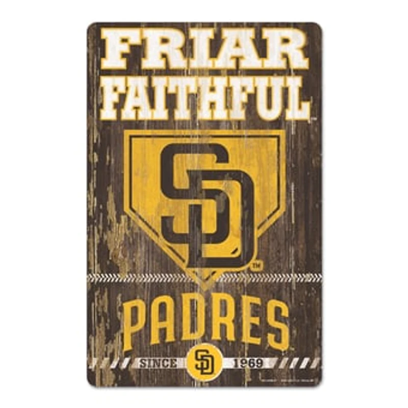 WinCraft San Diego Padres 11'' x 17'' Wood Sign