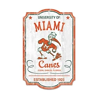 WinCraft Miami Hurricanes 11'' x 17'' Wood Sign