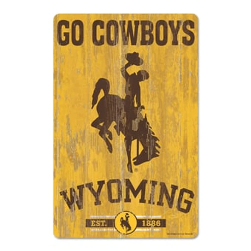 WinCraft Wyoming Cowboys 11'' x 17'' Wood Sign