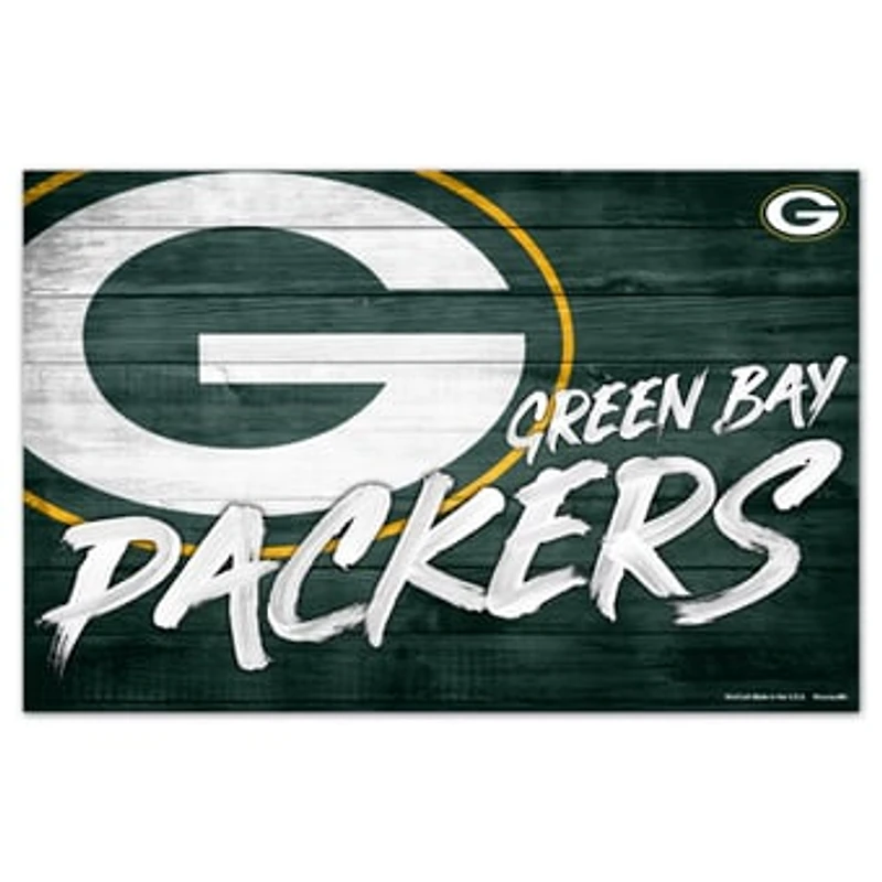 WinCraft Green Bay Packers 11'' x 17'' Wood Sign