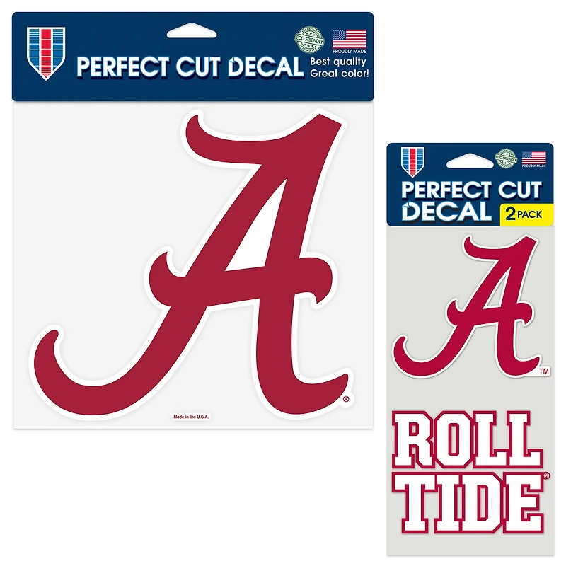 WinCraft Alabama Crimson Tide Three-Pack Perfect Cut Decal Sheet