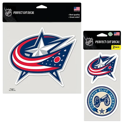 WinCraft Columbus Blue Jackets Three-Pack Perfect Cut Decals