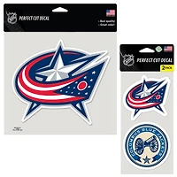WinCraft Columbus Blue Jackets Three-Pack Perfect Cut Decals