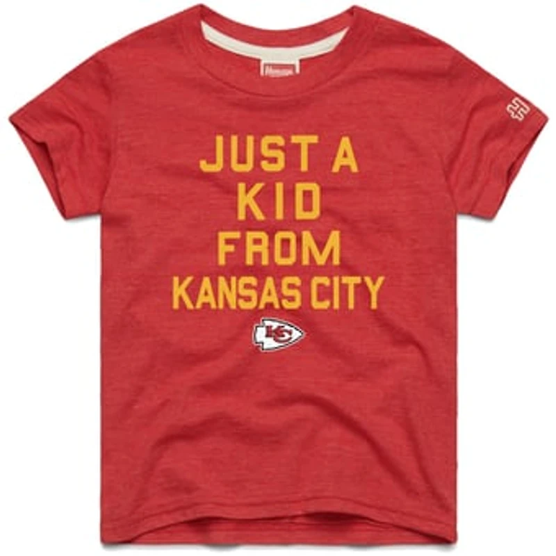 Youth Homage  Red Kansas City Chiefs Just a Kid Tri-Blend T-Shirt