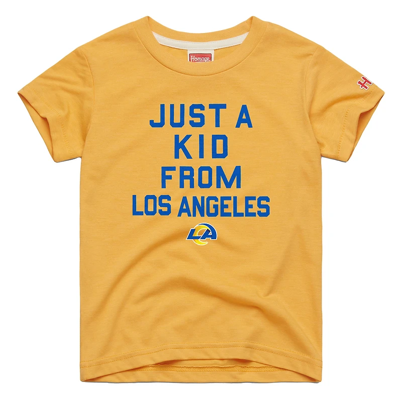 Youth Homage  Gold Los Angeles Rams Just a Kid Tri-Blend T-Shirt