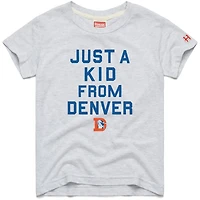 Youth Homage  White Denver Broncos Just a Kid Tri-Blend T-Shirt