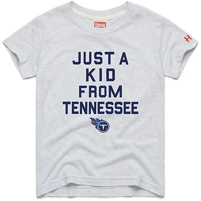 Youth Homage White Tennessee Titans Just a Kid Tri-Blend T-Shirt
