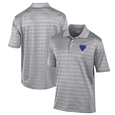 Men's Champion Gray DePaul Blue Demons Textured Solid Polo