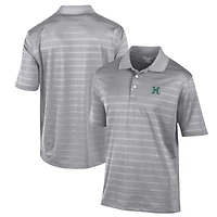 Men's Champion Gray Hawaii Rainbow Warriors Textured Solid Polo