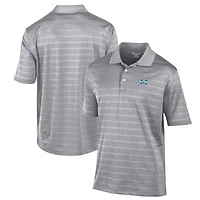 Men's Champion Gray Moravian Greyhounds Textured Solid Polo