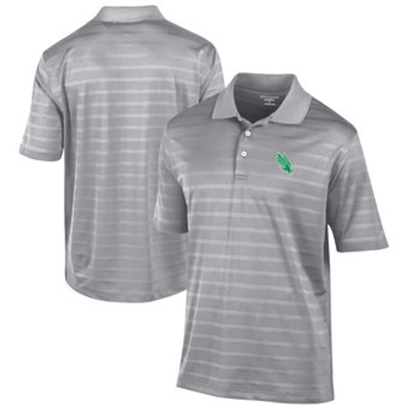Men's Champion Gray North Texas Mean Green Textured Solid Polo