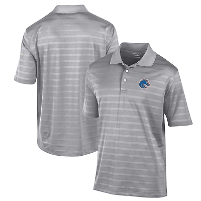 Men's Champion Gray Boise State Broncos Textured Solid Polo