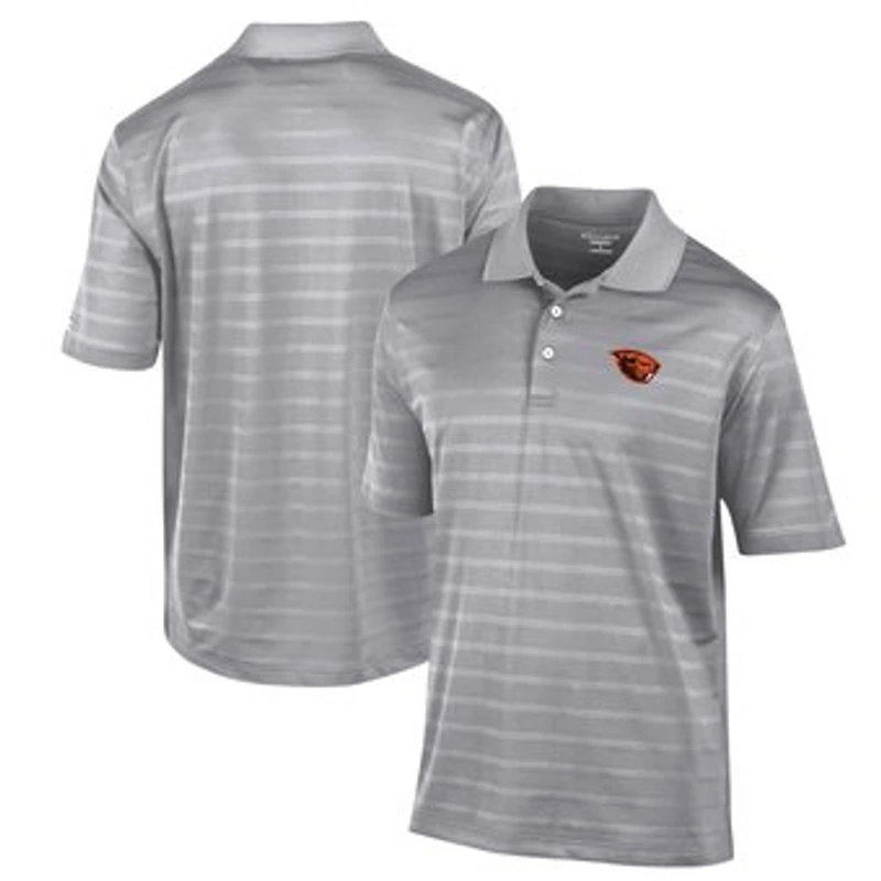 Men's Champion Gray Oregon State Beavers Textured Solid Polo