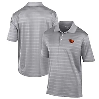 Men's Champion Gray Oregon State Beavers Textured Solid Polo