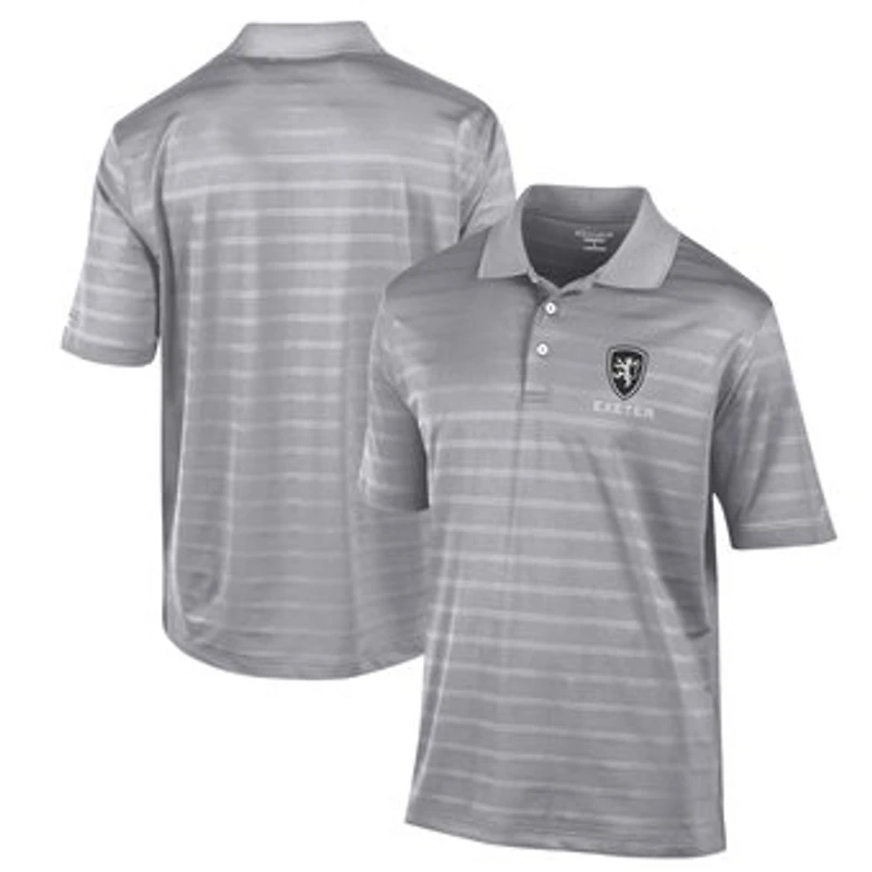 Men's Champion Gray Phillips Exeter Academy Big Red Textured Solid Polo