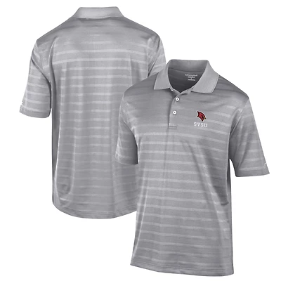 Men's Champion Gray Saginaw Valley State Cardinals Textured Solid Polo