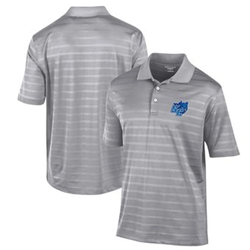 Men's Champion Gray Southern Connecticut State Owls Textured Solid Polo