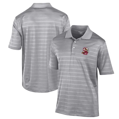 Men's Champion Gray Stevens Institute of Technology Ducks Textured Solid Polo