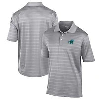 Men's Champion Gray Tulane Green Wave Textured Solid Polo