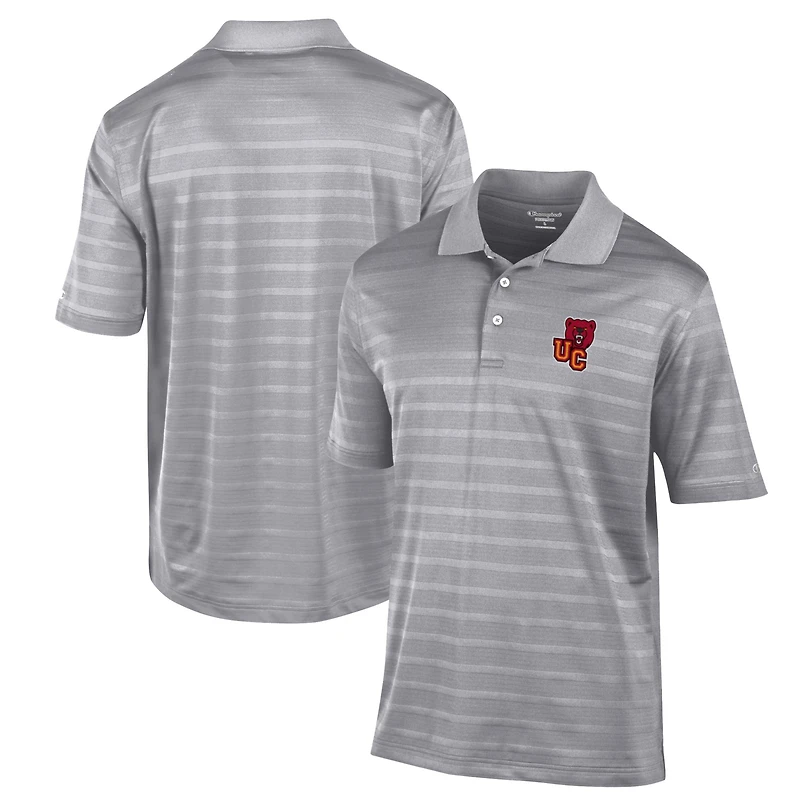 Men's Champion Gray Ursinus Bears Textured Solid Polo