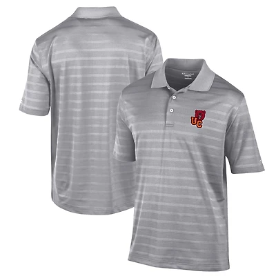 Men's Champion Gray Ursinus Bears Textured Solid Polo