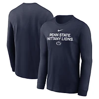 Men's Nike Navy Penn State Nittany Lions 2025 Sideline Dri-FIT Long Sleeve T-Shirt