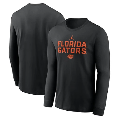 Men's Jordan Brand Black Florida Gators 2025 Sideline Dri-FIT Long Sleeve T-Shirt