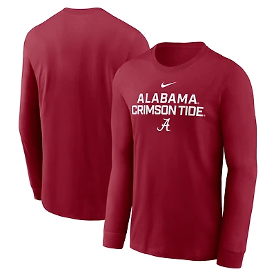 Men's Nike Crimson Alabama Crimson Tide 2025 Sideline Dri-FIT Long Sleeve T-Shirt