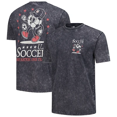Men's New Era Black USMNT Old School Sport Mineral Wash T-Shirt