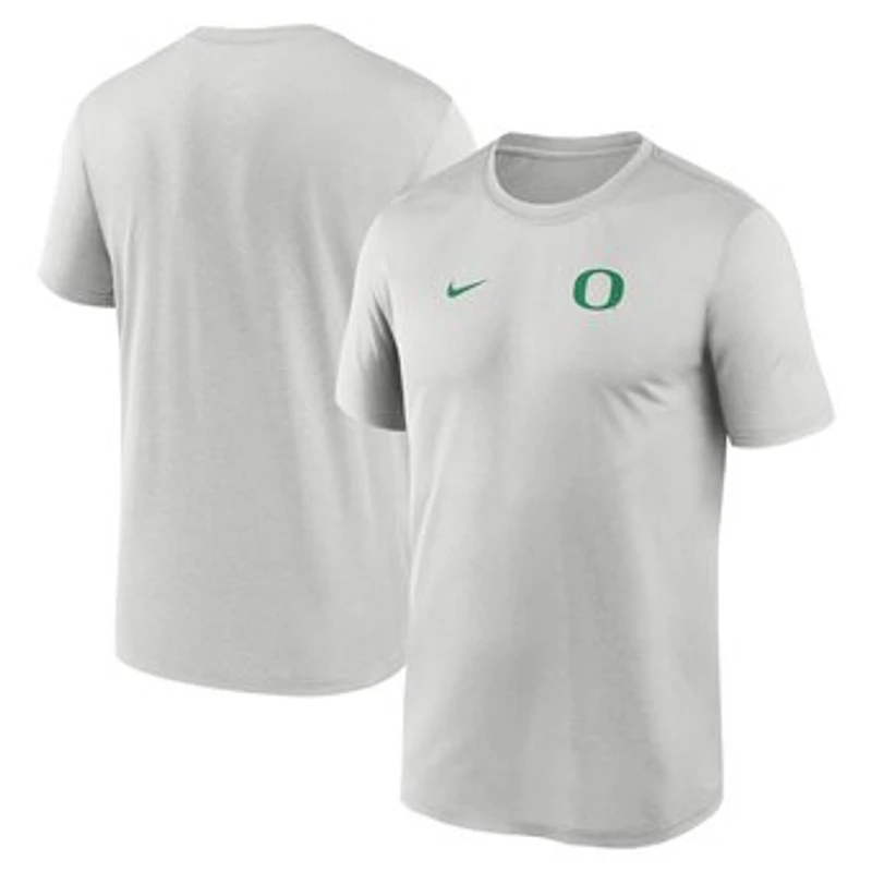 Men's Nike Gray Oregon Ducks 2025 Sideline Small Logo Legend Dri-FIT T-Shirt