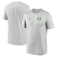Men's Nike Gray Oregon Ducks 2025 Sideline Small Logo Legend Dri-FIT T-Shirt