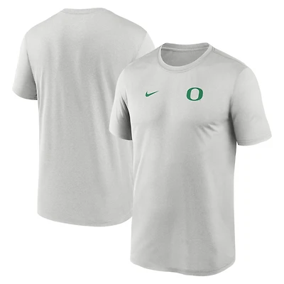 Men's Nike Gray Oregon Ducks 2025 Sideline Small Logo Legend Dri-FIT T-Shirt