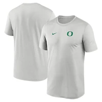 Men's Nike Gray Oregon Ducks 2025 Sideline Small Logo Legend Dri-FIT T-Shirt