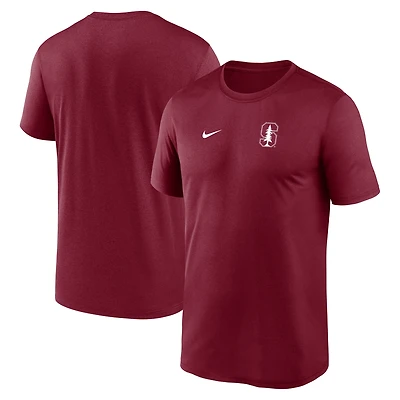 Men's Nike Cardinal Stanford Cardinal 2025 Sideline Small Logo Legend Dri-FIT T-Shirt