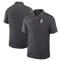 Men's Nike Anthracite Florida State Seminoles Primetime Victory Primary Logo Performance Polo