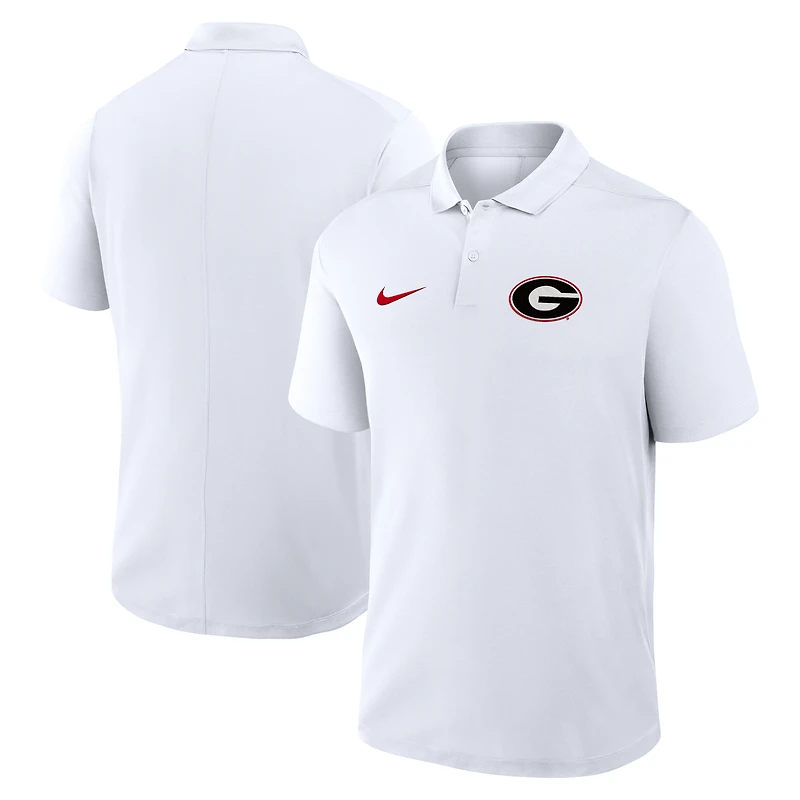 Men's Nike White Georgia Bulldogs Primetime Victory Primary Logo Performance Polo