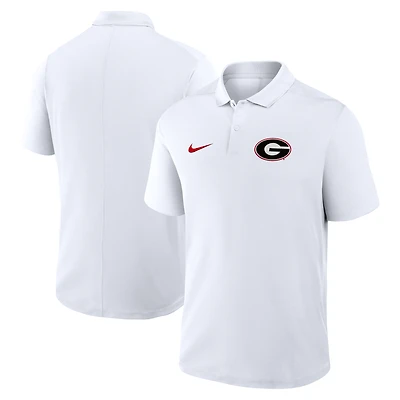 Men's Nike White Georgia Bulldogs Primetime Victory Primary Logo Performance Polo