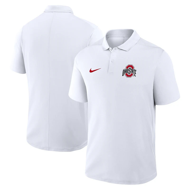 Men's Nike White Ohio State Buckeyes Primetime Victory Primary Logo Performance Polo