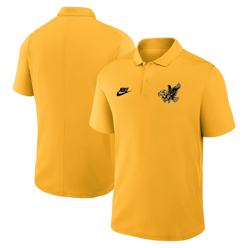 Men's Nike Gold Iowa Hawkeyes Primetime Victory Legacy Vault Logo Performance Polo