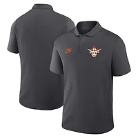 Men's Nike Anthracite Texas Longhorns Primetime Victory Legacy Vault Logo Performance Polo