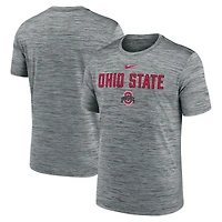 Men's Nike Charcoal Ohio State Buckeyes 2025 Sideline Velocity Dri-FIT T-Shirt