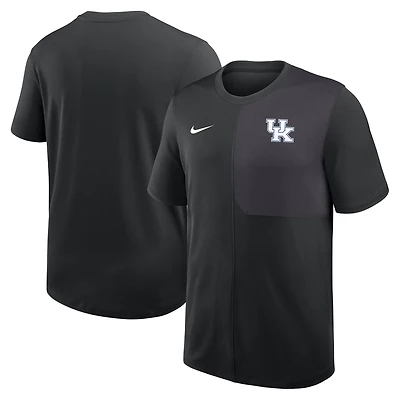 Men's Nike Black Kentucky Wildcats 2025 Sideline UV Dri-FIT Coach Shirt