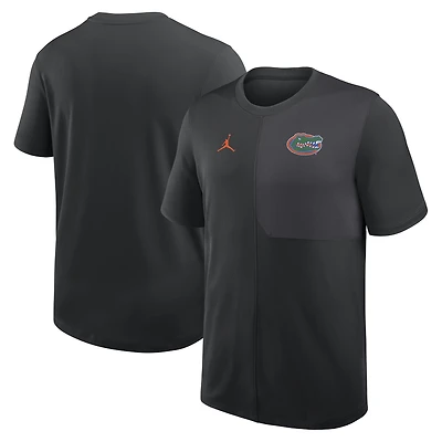 Men's Jordan Brand Black Florida Gators 2025 Sideline UV Dri-FIT Coach Shirt