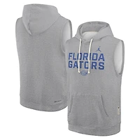 Men's Jordan Brand Heather Gray Florida Gators 2025 Sideline Standard Issue Dri-FIT Sleeveless Hoodie