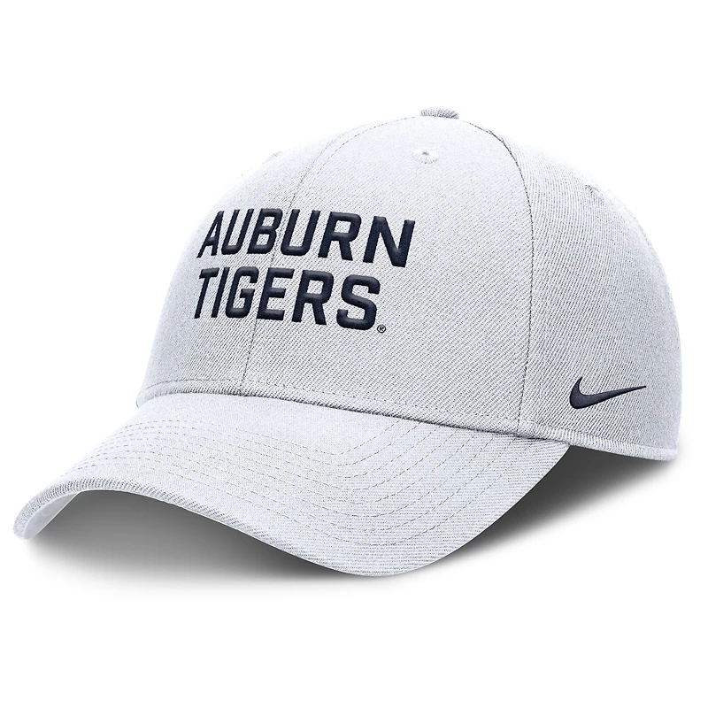 Men's Nike White Auburn Tigers 2025 Sideline Rise Practice Adjustable Hat
