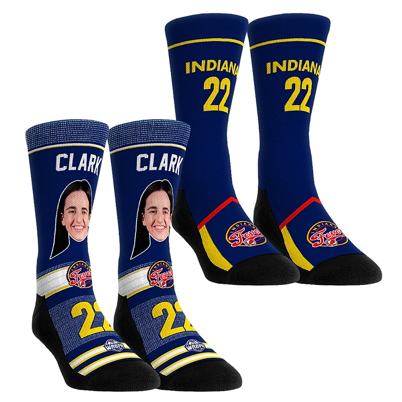 Youth Rock Em Socks Caitlin Clark Indiana Fever Pro-Player Two-Pack Crew Socks Set