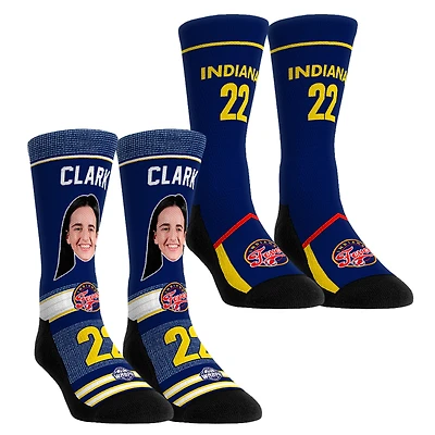 Youth Rock Em Socks Caitlin Clark Indiana Fever Pro-Player Two-Pack Crew Socks Set