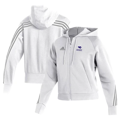 Women's adidas  White High Point Panthers Fashion Full-Zip Hoodie