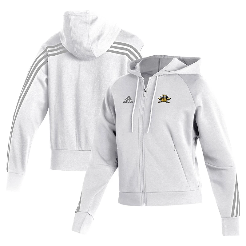 Women's adidas  White Northern Kentucky University Norse Fashion Full-Zip Hoodie