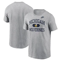 Men's Nike Heather Gray Michigan Wolverines Legacy Alma Mater T-Shirt